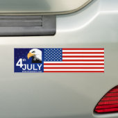 4th of July Independence Day Bumpersticker (Op auto)