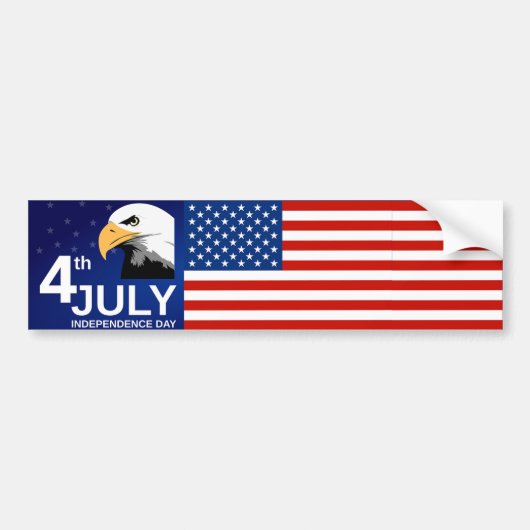 4th of July Independence Day Bumpersticker (Voorkant)