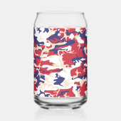 4th of July, Independence day, Camouflage Beige Blikvorm Glas (Voorkant)