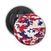 4th of July, Independence day, Camouflage Beige Button Flesopener (Voorkant)