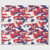 4th of July, Independence day, Camouflage Beige Cadeaupapier (Vlak)