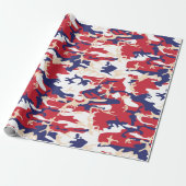 4th of July, Independence day, Camouflage Beige Cadeaupapier (Uitgerold)