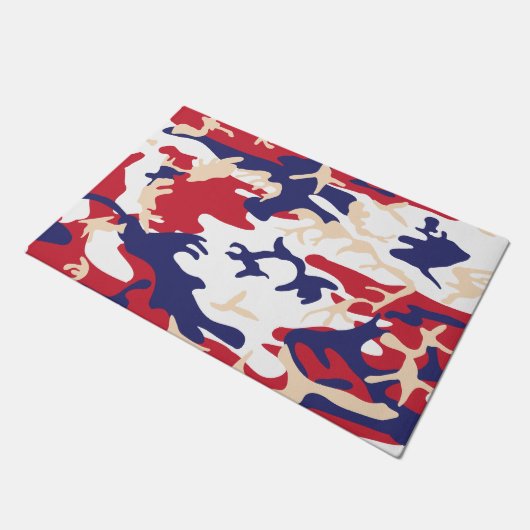 4th of July, Independence day, Camouflage Beige Deurmat (Schuin)