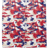 4th of July, Independence day, Camouflage Beige Douchegordijn (Voorkant)