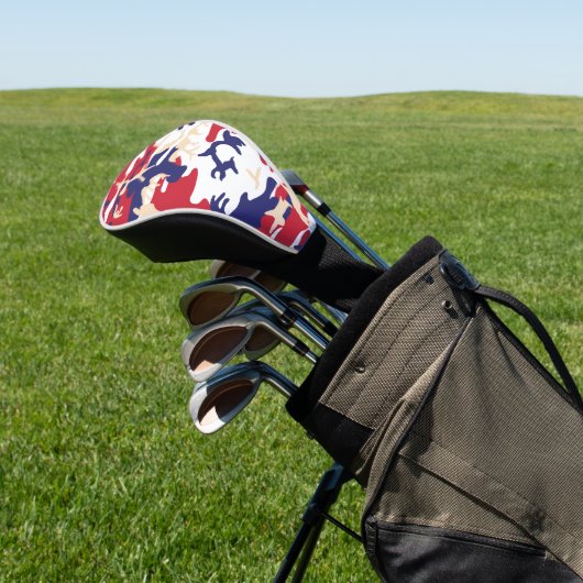 4th of July, Independence day, Camouflage Beige Golfheadcover (Insitu)