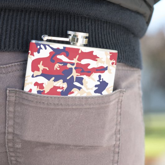 4th of July, Independence day, Camouflage Beige Heupfles (Voorbeeld)