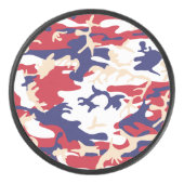 4th of July, Independence day, Camouflage Beige Hockey Puck (Voorkant)