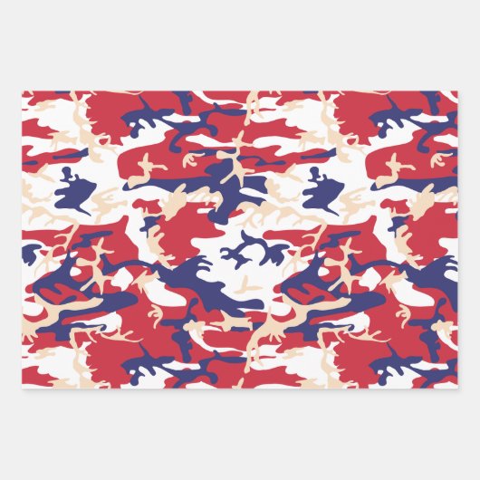 4th of July, Independence day, Camouflage Beige Inpakpapier Vel (Voorkant 3)
