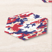 4th of July, Independence day, Camouflage Beige Kartonnen Onderzetters (Schuin)
