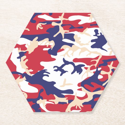 4th of July, Independence day, Camouflage Beige Kartonnen Onderzetters (Voorkant)