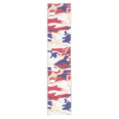 4th of July, Independence day, Camouflage Beige Korte Tafelloper (Voorkant)