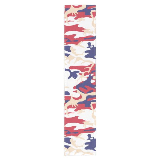 4th of July, Independence day, Camouflage Beige Korte Tafelloper (Voorkant)