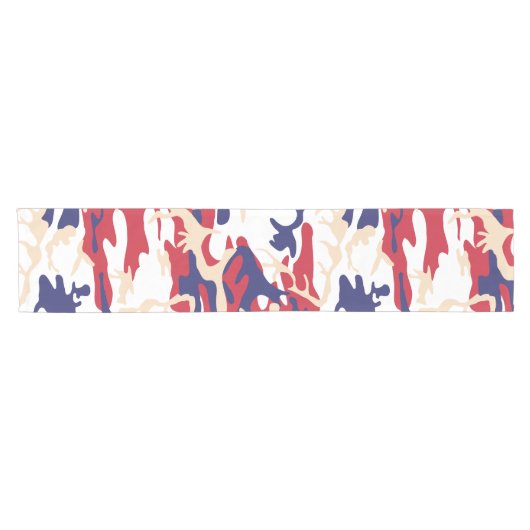 4th of July, Independence day, Camouflage Beige Korte Tafelloper (Horizontaal)