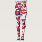 4th of July, Independence day, Camouflage Beige Leggings (Voorkant)