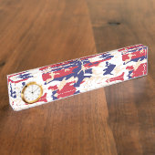 4th of July, Independence day, Camouflage Beige Naambordje (Zijkant)