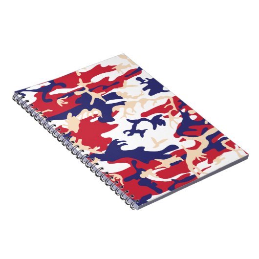 4th of July, Independence day, Camouflage Beige Notitieboek (Rechterzijde)