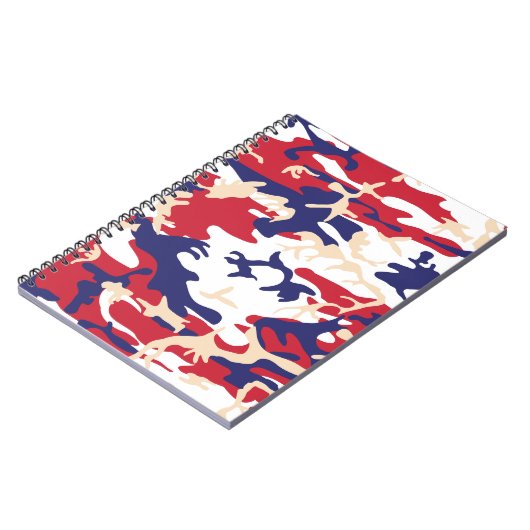 4th of July, Independence day, Camouflage Beige Notitieboek (Linkerzijde)