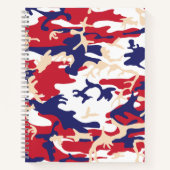 4th of July, Independence day, Camouflage Beige Notitieboek (Voorkant)
