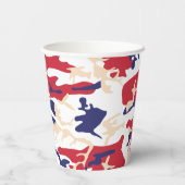 4th of July, Independence day, Camouflage Beige Papieren Bekers (Achterkant)