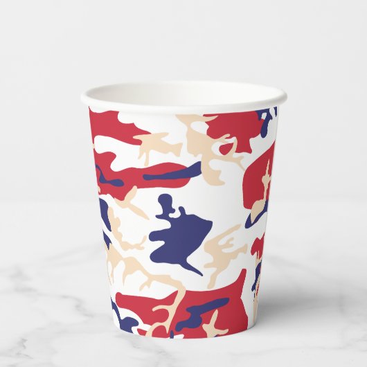 4th of July, Independence day, Camouflage Beige Papieren Bekers (Achterkant)
