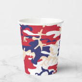 4th of July, Independence day, Camouflage Beige Papieren Bekers (Links)