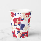 4th of July, Independence day, Camouflage Beige Papieren Bekers (Rechts)