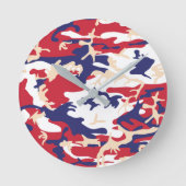 4th of July, Independence day, Camouflage Beige Ronde Klok (Voorkant)