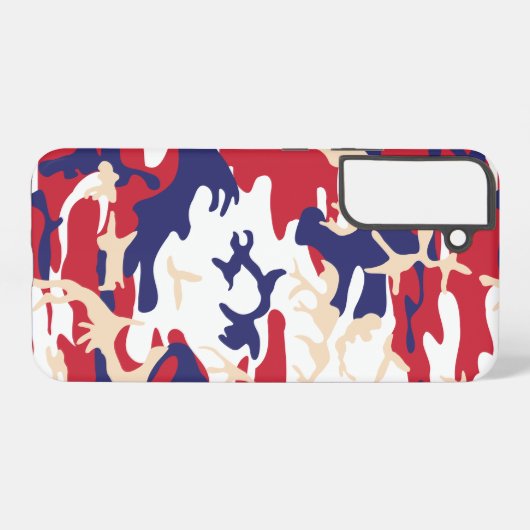4th of July, Independence day, Camouflage Beige Samsung Galaxy Hoesje (Achterkant horizontaal)