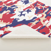 4th of July, Independence day, Camouflage Beige Sherpa Deken (3/4)