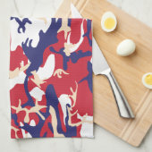 4th of July, Independence day, Camouflage Beige Theedoek (Quarter Fold)