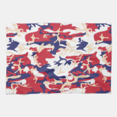 4th of July, Independence day, Camouflage Beige Theedoek (Horizontaal)