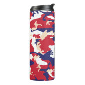 4th of July, Independence day, Camouflage Beige Thermosbeker (Gedraaid links)