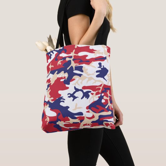 4th of July, Independence day, Camouflage Beige Tote Bag (Dichtbij)