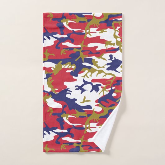 4th of July, Independence day, Camouflage Gold Bad Handdoek (Handdoek)
