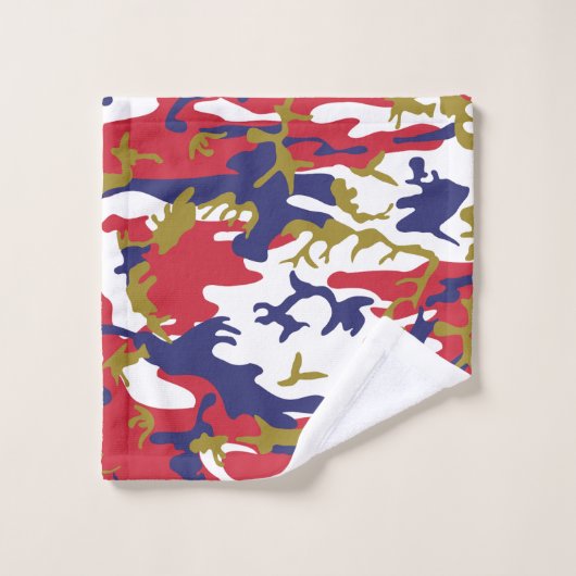 4th of July, Independence day, Camouflage Gold Bad Handdoek (Wasdoekje)