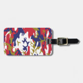4th of July, Independence day, Camouflage Gold Bagagelabel (Voorkant horizontaal)