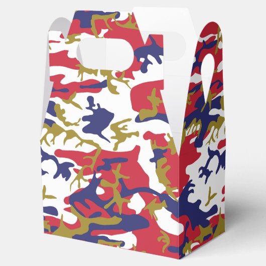 4th of July, Independence day, Camouflage Gold Bedankdoosjes (Geopend)