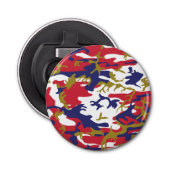 4th of July, Independence day, Camouflage Gold Button Flesopener (Voorkant)