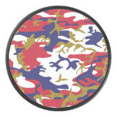4th of July, Independence day, Camouflage Gold Hockey Puck (Voorkant)