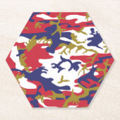4th of July, Independence day, Camouflage Gold Kartonnen Onderzetters (Voorkant)
