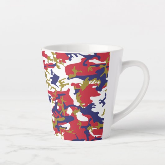 4th of July, Independence day, Camouflage Gold Latte Mok (Rechts)