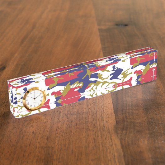 4th of July, Independence day, Camouflage Gold Naambordje (Zijkant)