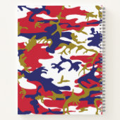 4th of July, Independence day, Camouflage Gold Notitieboek (Achterkant)