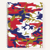 4th of July, Independence day, Camouflage Gold Notitieboek (Voorkant)