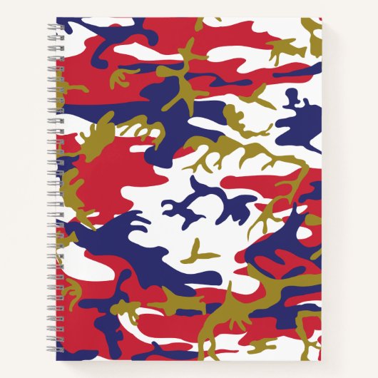4th of July, Independence day, Camouflage Gold Notitieboek (Voorkant)
