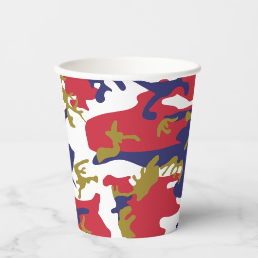 4th of July, Independence day, Camouflage Gold Papieren Bekers (Voorkant)