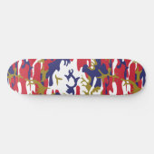 4th of July, Independence day, Camouflage Gold Persoonlijk Skateboard (Horizontaal)
