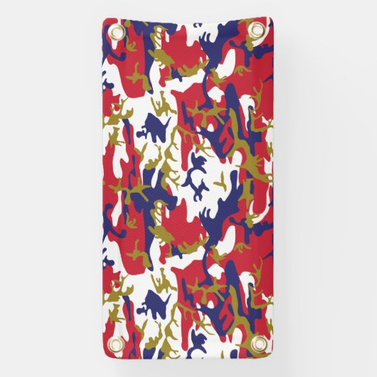 4th of July, Independence day, Camouflage Gold Spandoek (Verticaal)