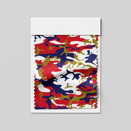 4th of July, Independence day, Camouflage Gold Stof