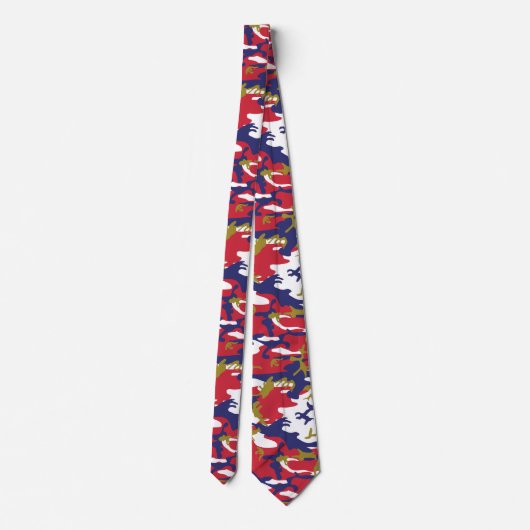 4th of July, Independence day, Camouflage Gold Stropdas (Achterkant)